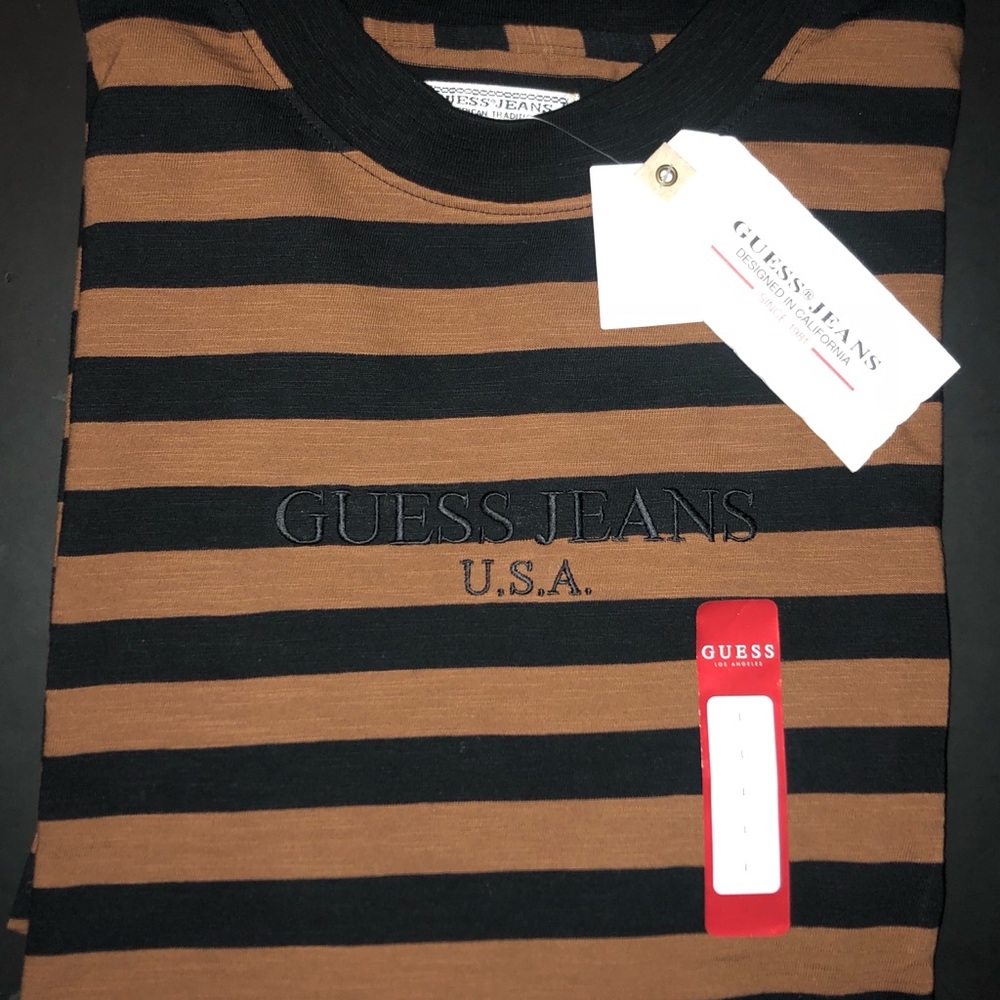 Guess Stripe Menace II Society Stripe Tee